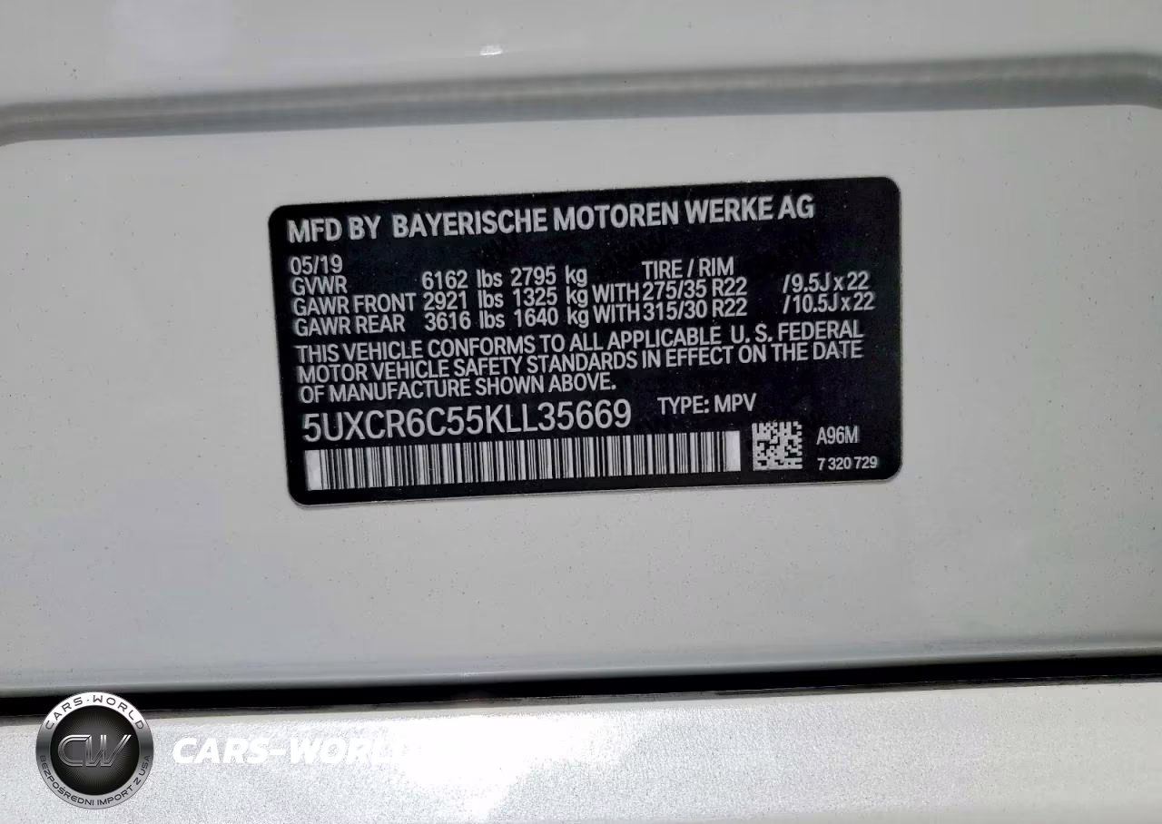 2019 BMW X5 xDrive40I VIN:5UXCR6C55KLL35669 - 13