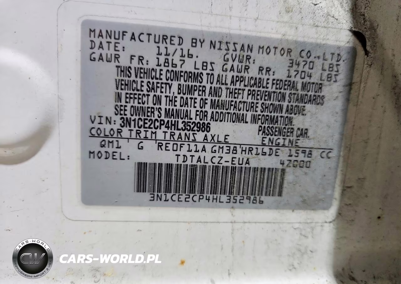 2017 Nissan Versa Note S Plus VIN:3N1CE2CP4HL352986 - 12