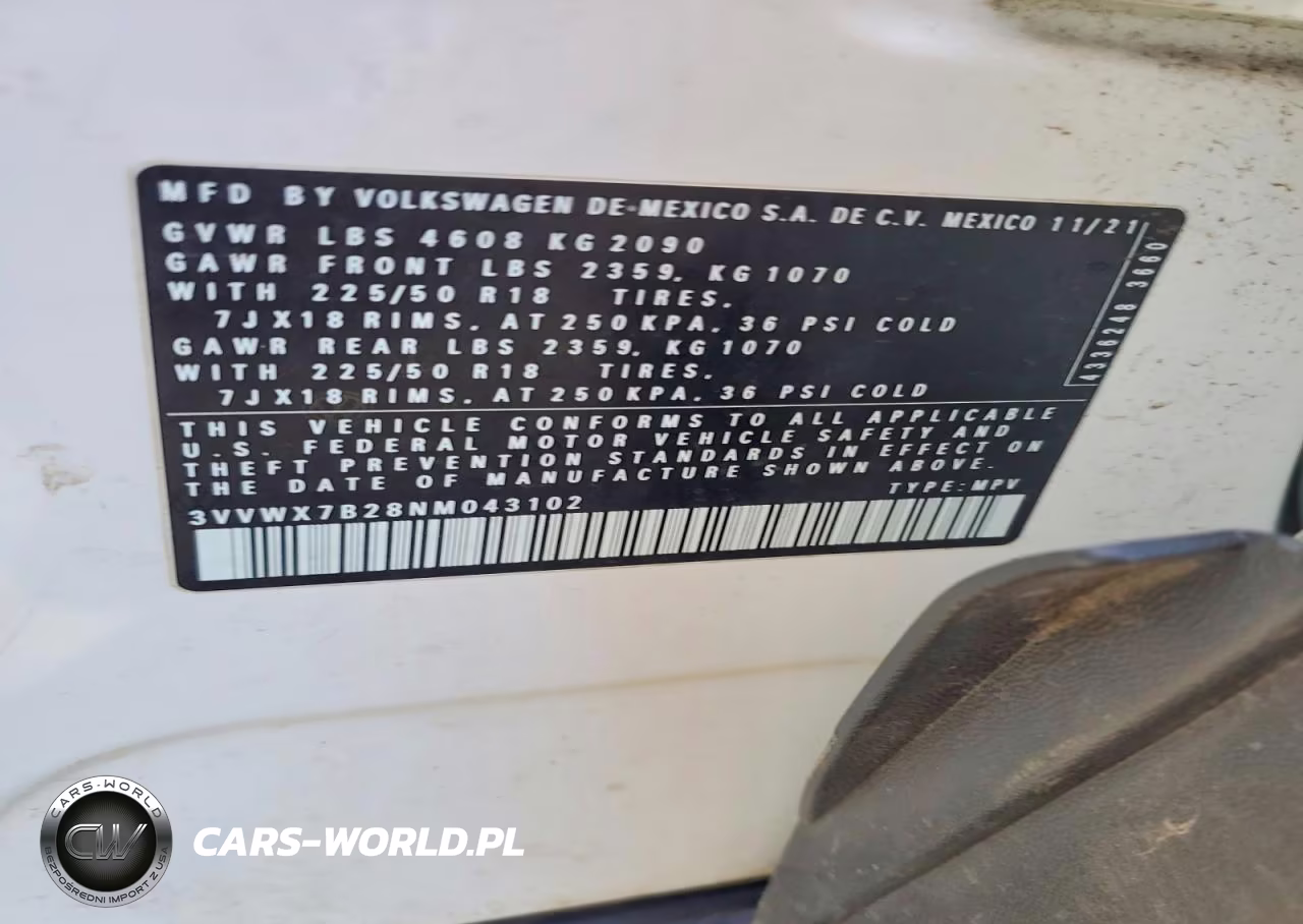 2022 Volkswagen Taos Se VIN:3VVWX7B28NM043102 - 12