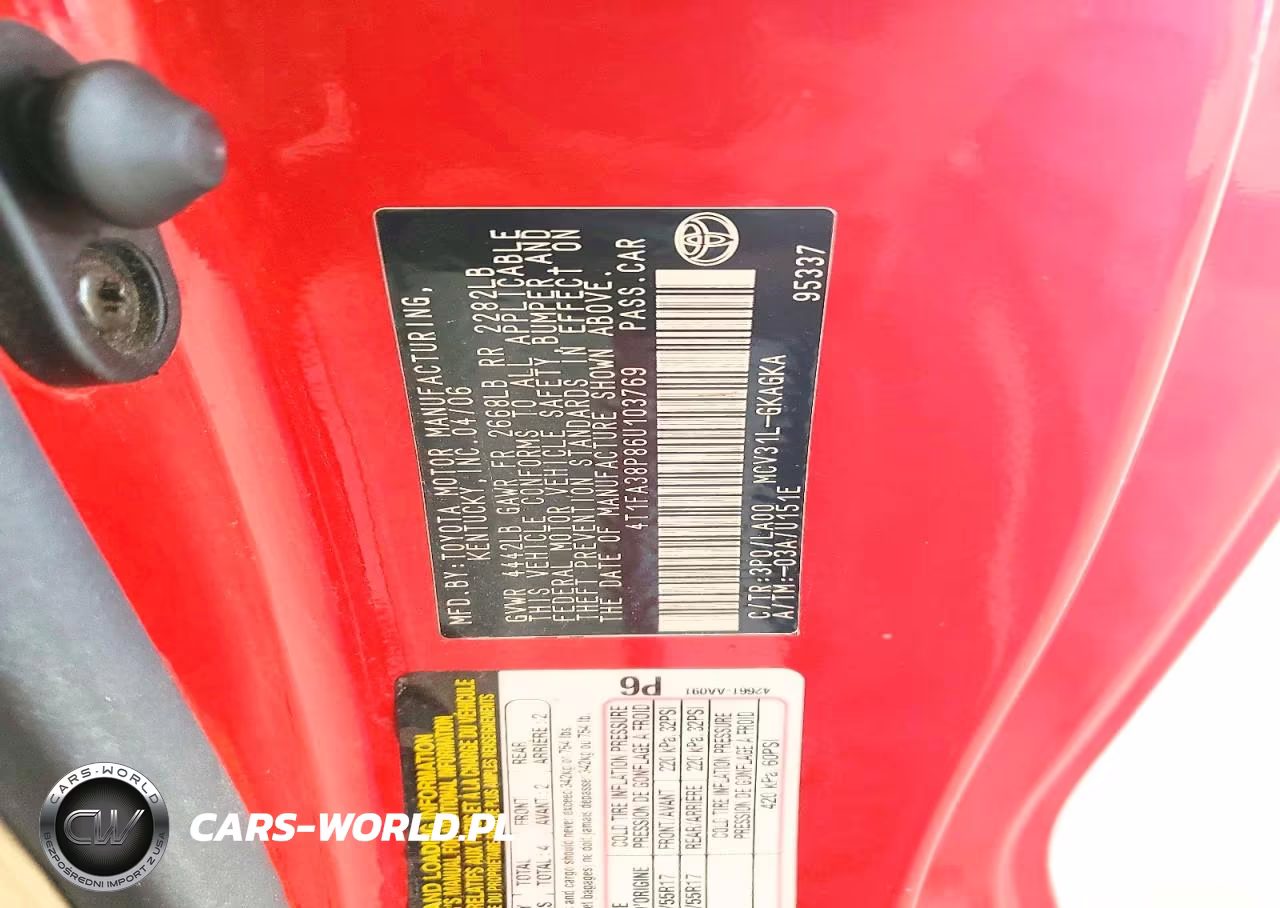2006 Toyota Camry Solara Sle V6 VIN:4T1FA38P86U103769 - 12