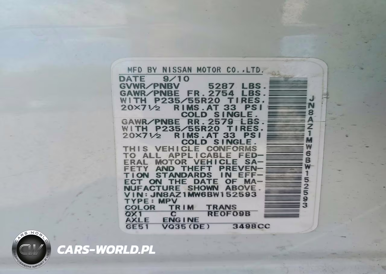 2011 Nissan Murano S VIN:JN8AZ1MW6BW152593 - 13
