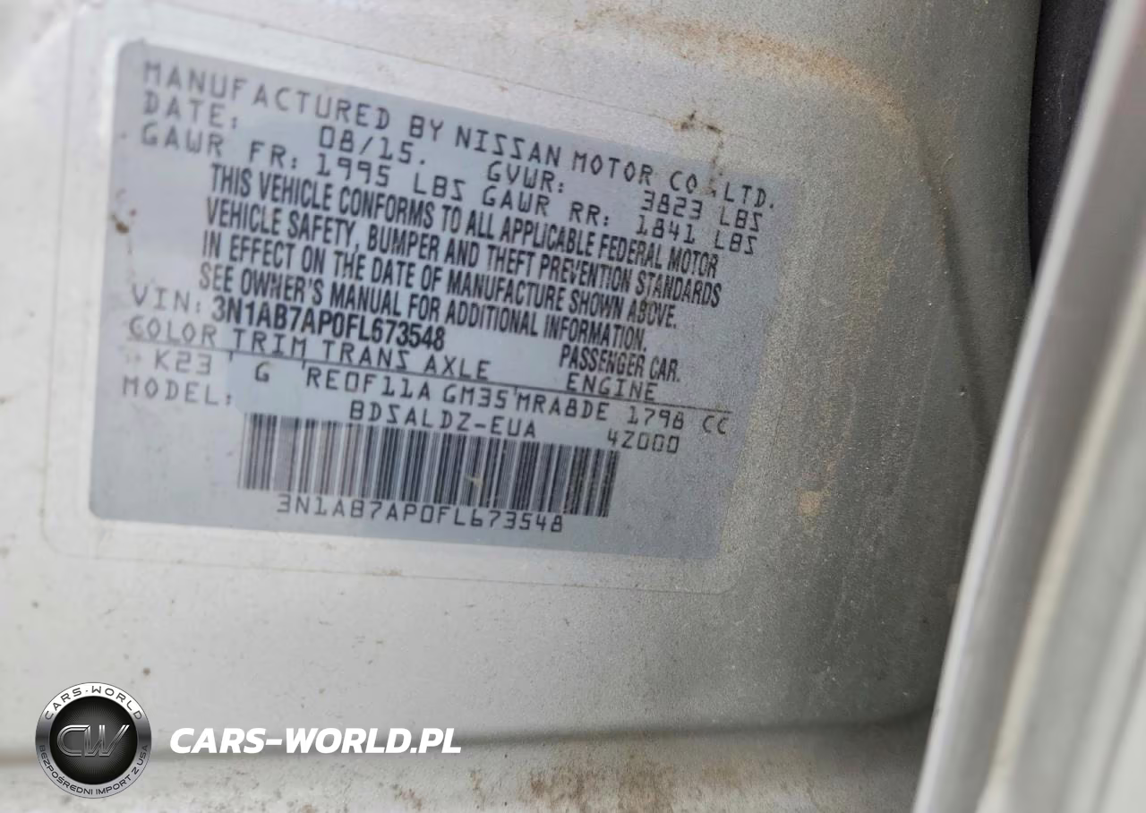 2015 Nissan Sentra Sv VIN:3N1AB7AP0FL673548 - 12