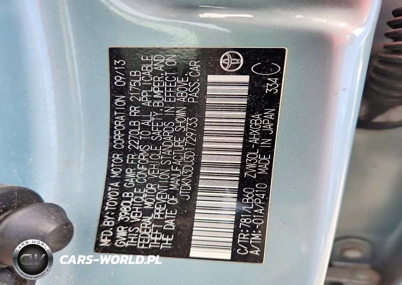 2013 Toyota Prius Four VIN:JTDKN3DU3D1729733 - 13