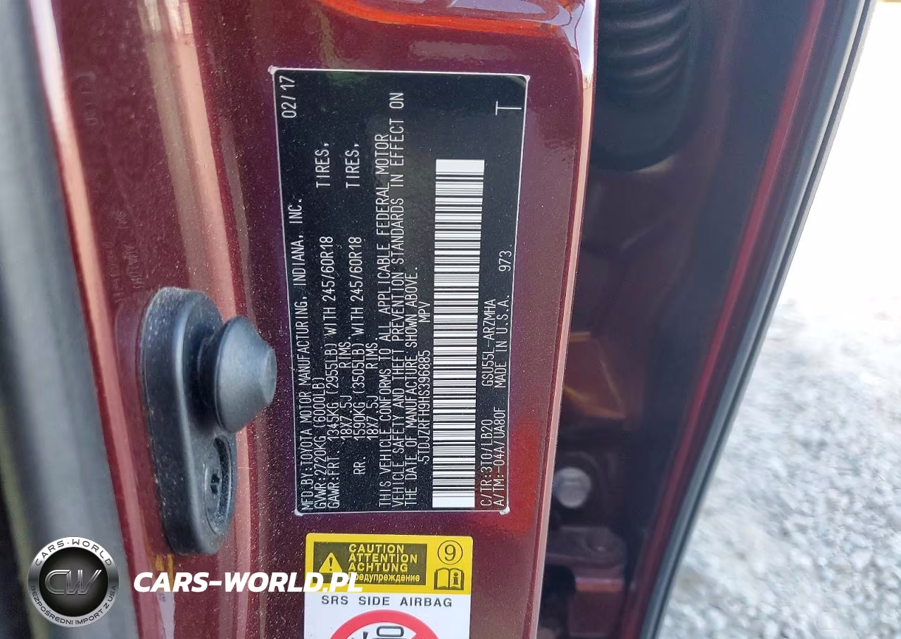 2017 Toyota Highlander Xle VIN:5TDJZRFH9HS396885 - 12