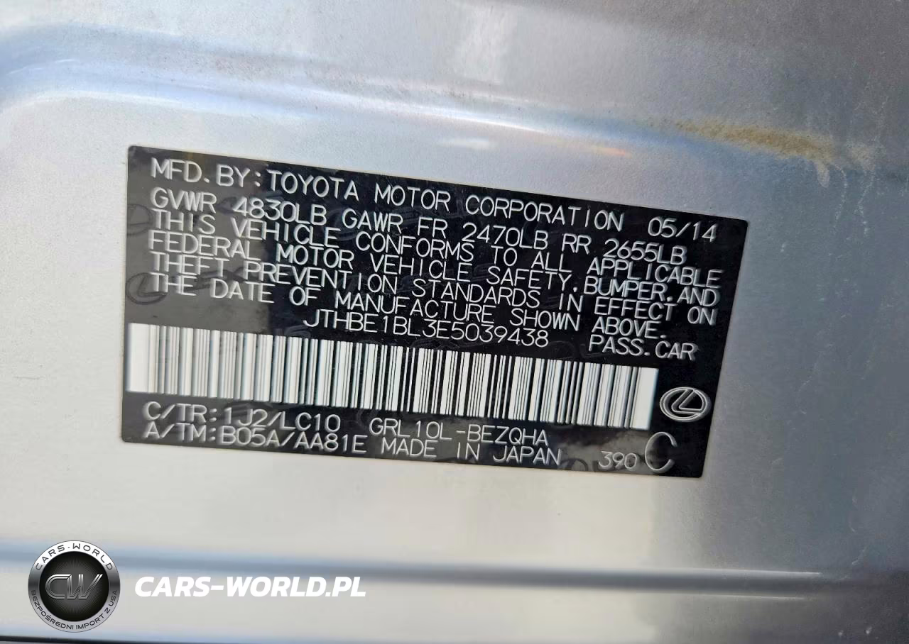 2014 Lexus Gs 350 VIN:JTHBE1BL3E5039438 - 13