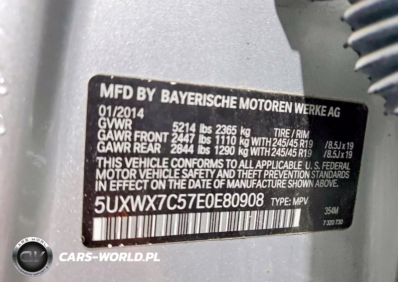 2014 BMW X3 xDrive35I VIN:5UXWX7C57E0E80908 - 13