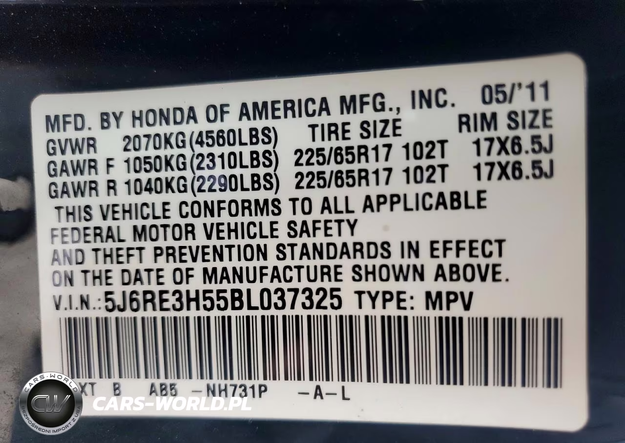 2011 Honda Cr-V Ex VIN:5J6RE3H55BL037325 - 14