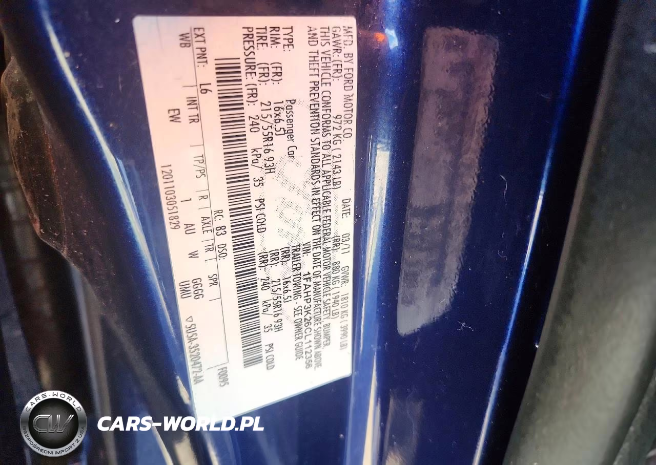 2012 Ford Focus Se VIN:1FAHP3K26CL112356 - 12
