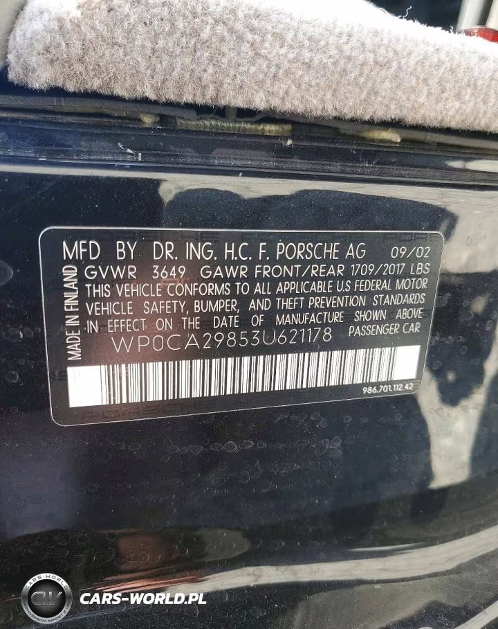 2003 Porsche Boxster VIN:WP0CA29853U621178 - 12
