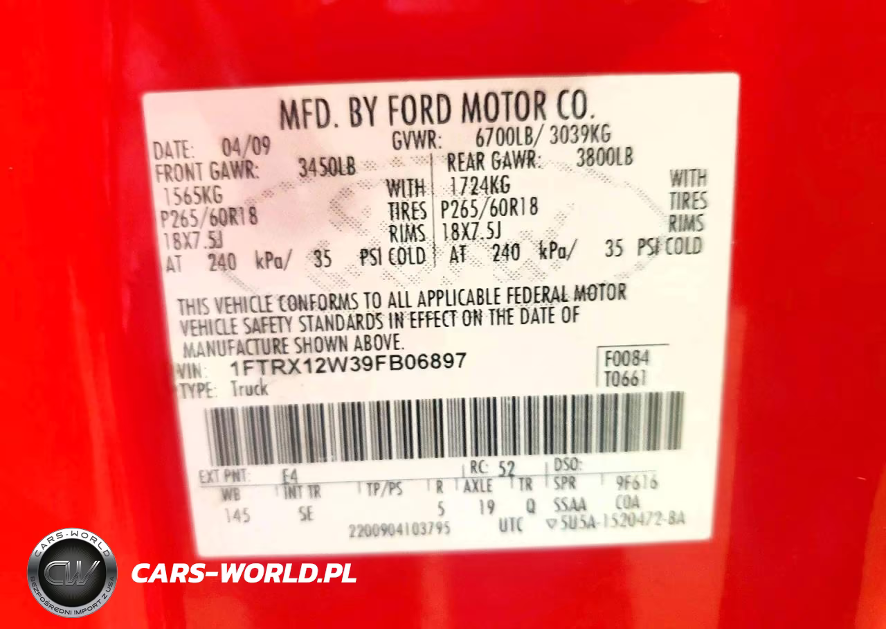 2009 Ford F150 Super Cab VIN:1FTRX12W39FB06897 - 12
