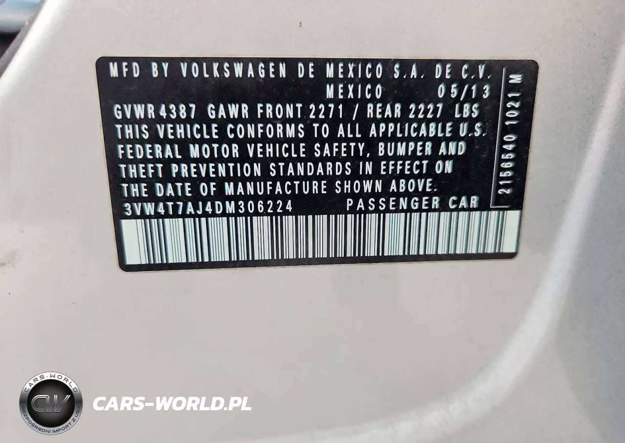2013 Volkswagen Jetta Gli VIN:3VW4T7AJ4DM306224 - 12