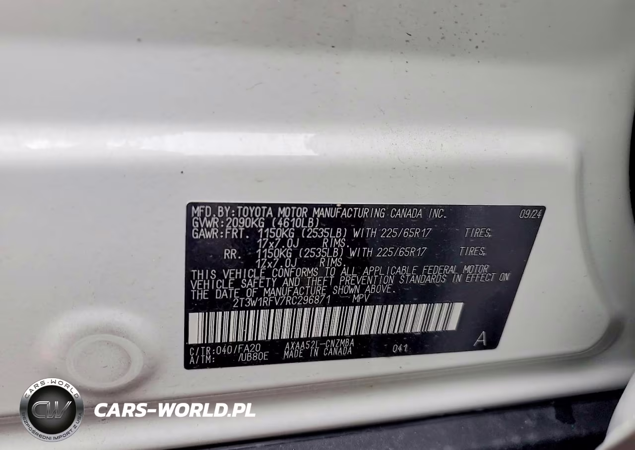 2024 Toyota Rav4 Xle VIN:2T3W1RFV7RC296871 - 14