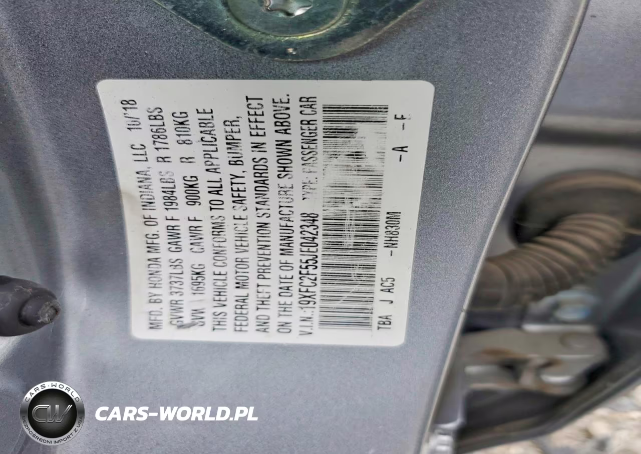 2018 Honda Civic Lx VIN:19XFC2F55JE042348 - 12