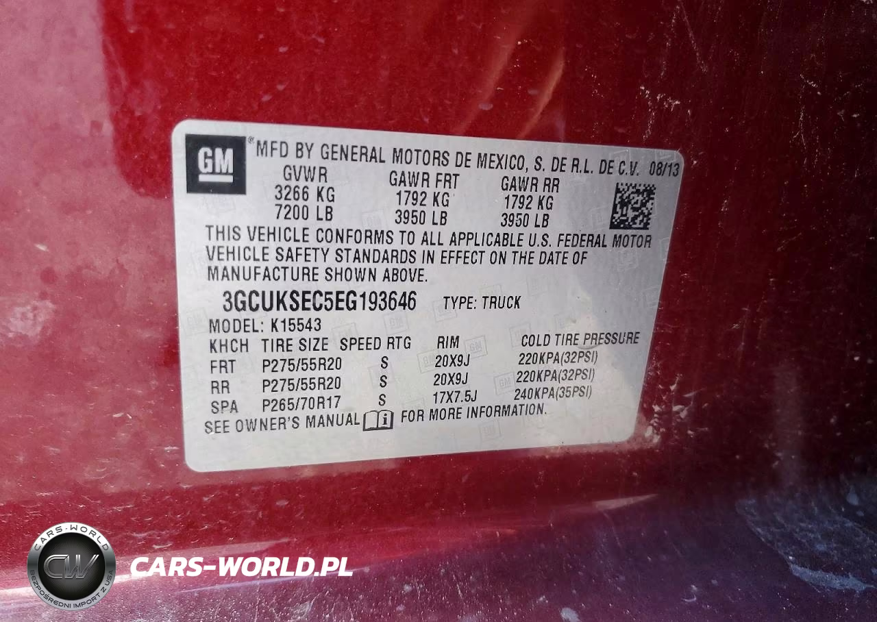 2014 Chevrolet Silverado K1500 Ltz VIN:3GCUKSEC5EG193646 - 12