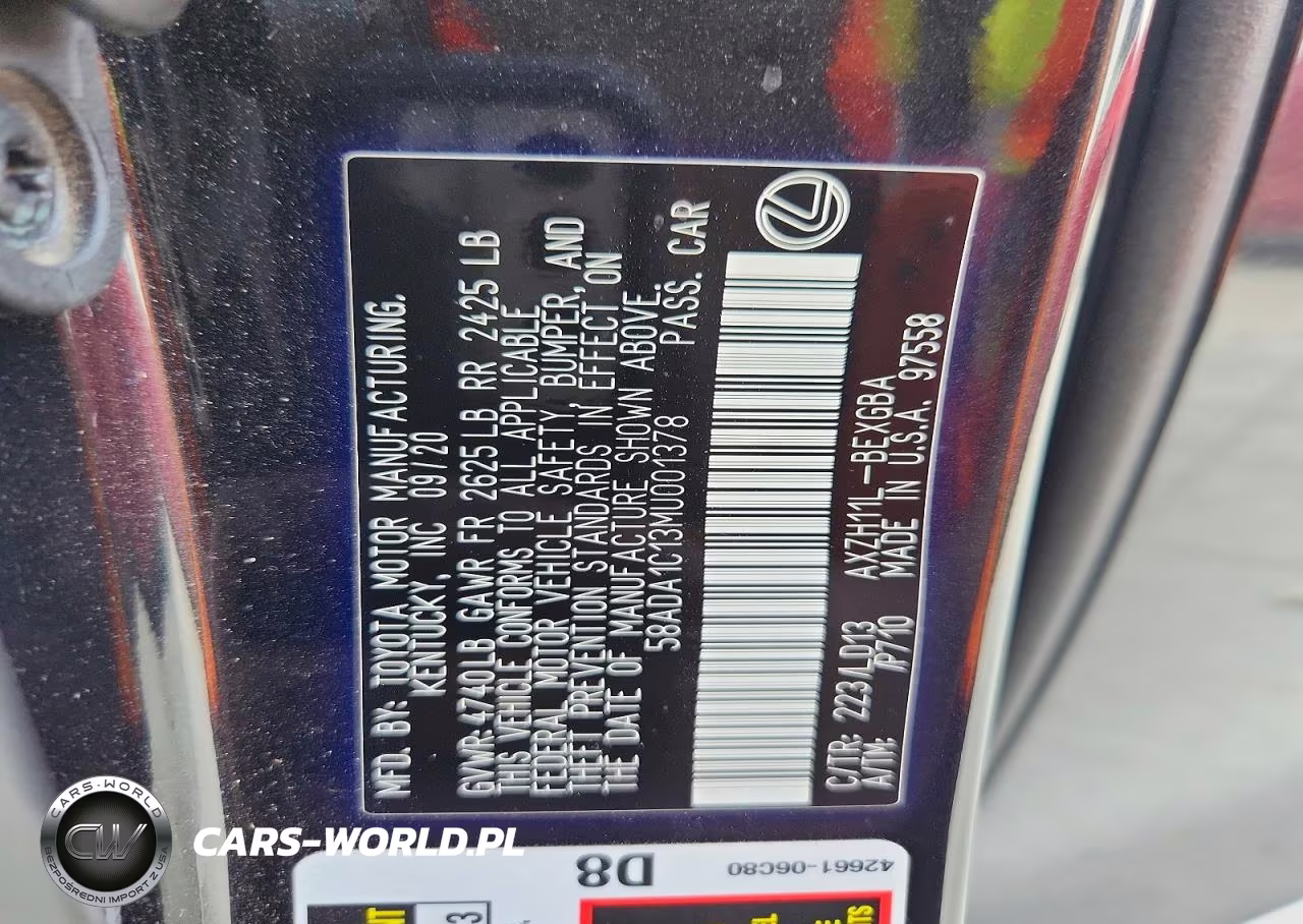 2021 Lexus Es 300H VIN:58ADA1C13MU001378 - 12