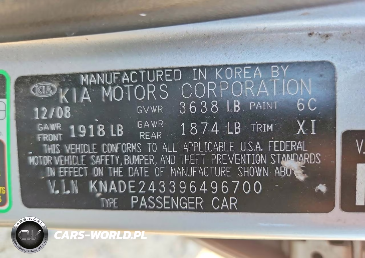 2009 Kia Rio 5 Sx VIN:KNADE243396496700 - 13