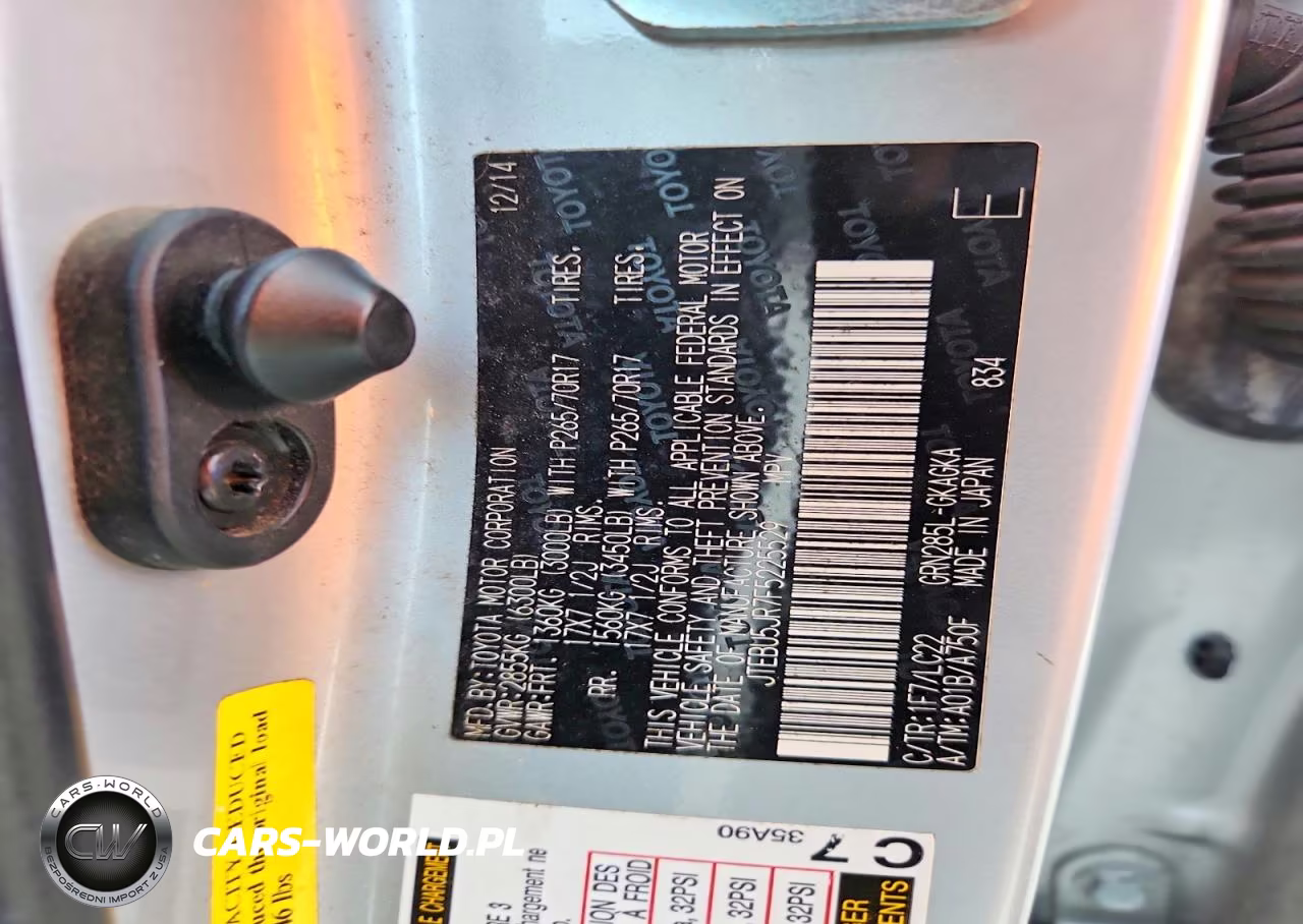 2015 Toyota 4Runner Trail Premium VIN:JTEBU5JR7F5225529 - 14