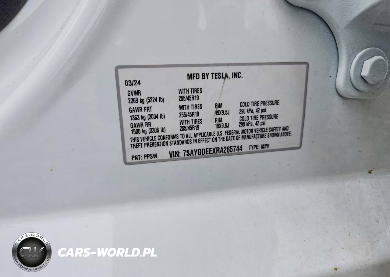 2024 Tesla Model Y VIN:7SAYGDEEXRA265744 - 12