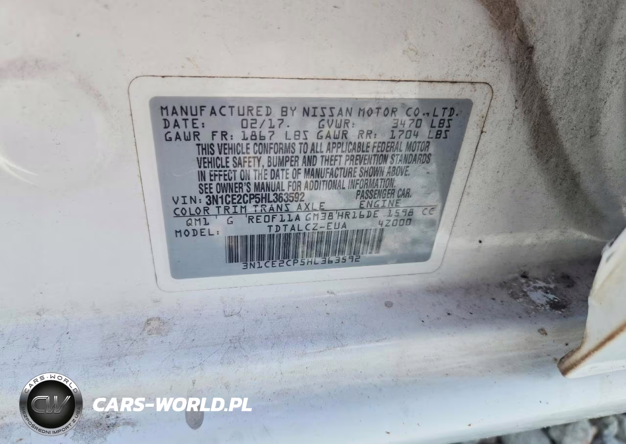 2017 Nissan Versa Note S Plus VIN:3N1CE2CP5HL363592 - 12