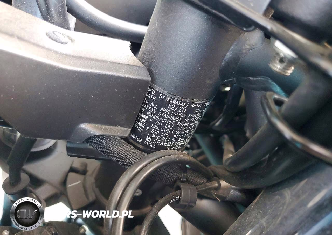 2021 Kawasaki Ex650 M VIN:ML5EXEM11MDA34395 - 9