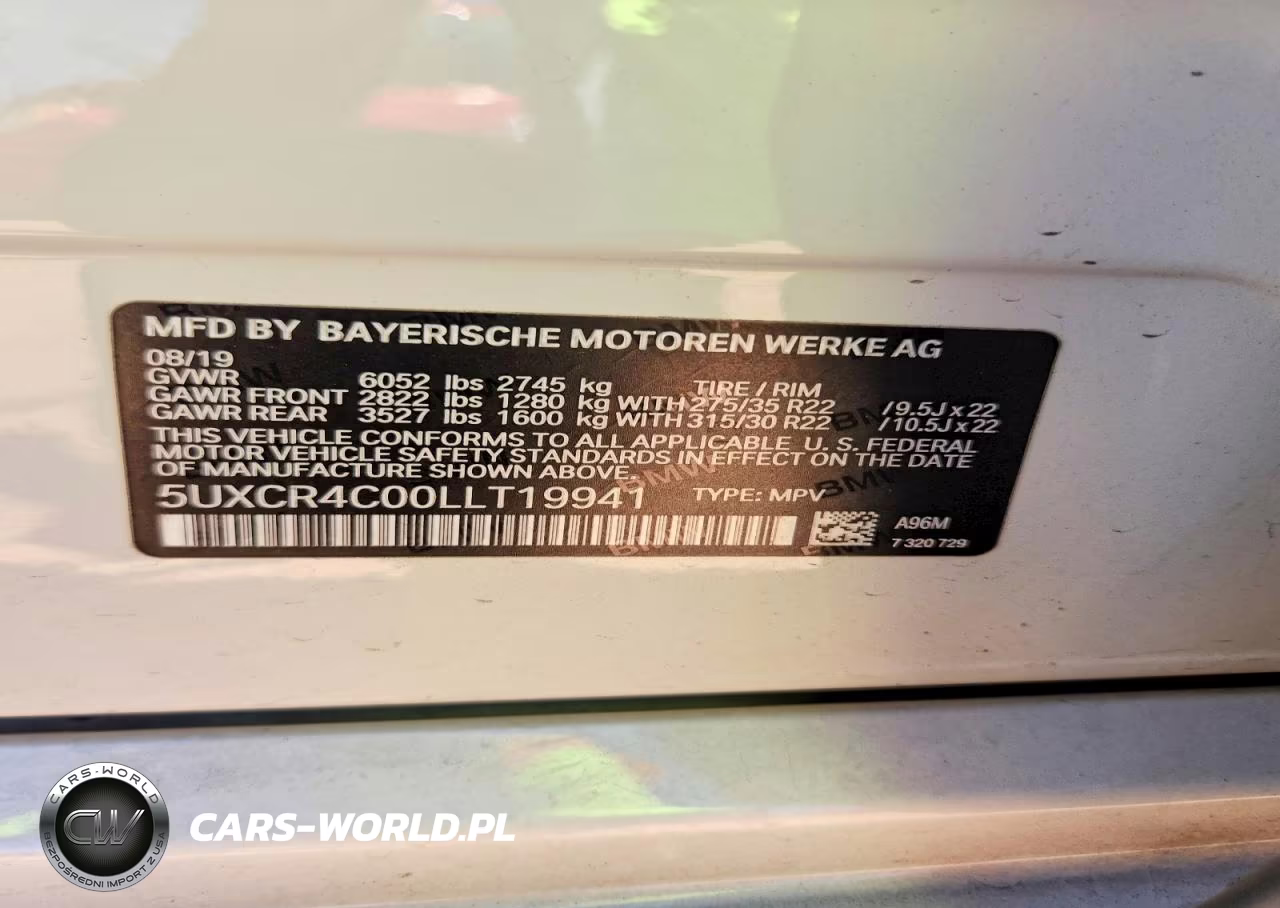 2020 BMW X5 Sdrive 40I VIN:5UXCR4C00LLT19941 - 14