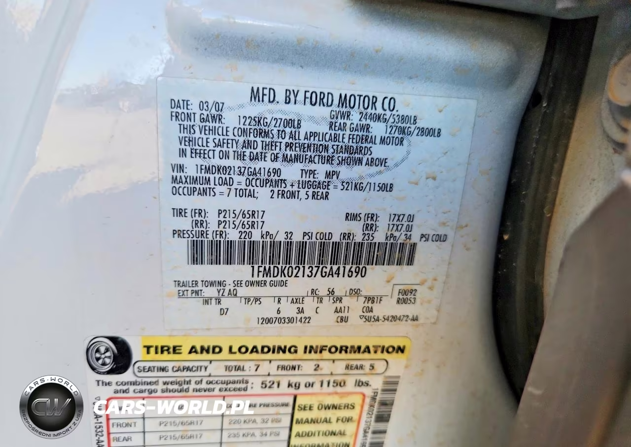 2007 Ford Freestyle Limited VIN:1FMDK02137GA41690 - 13