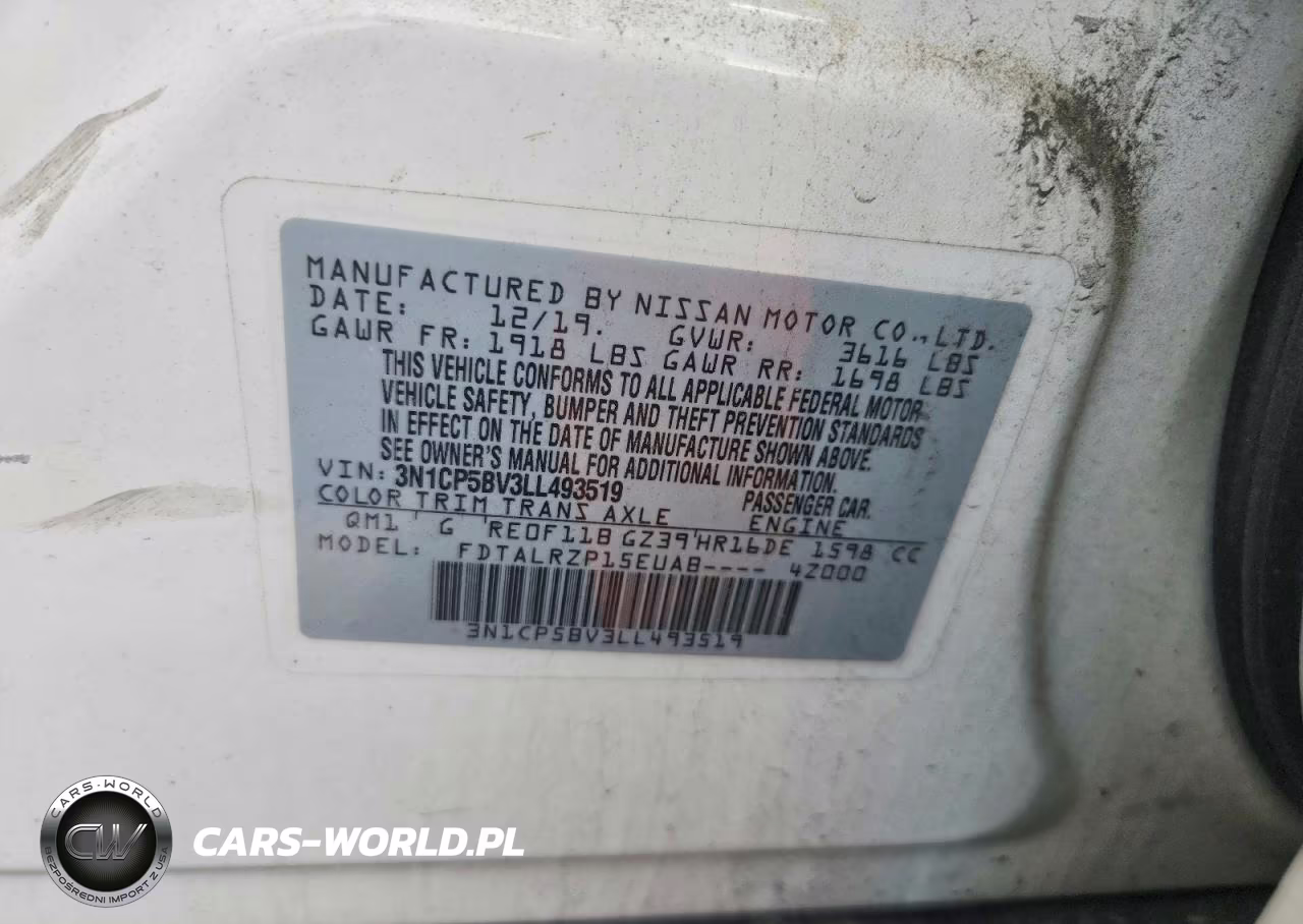2020 Nissan Kicks S VIN:3N1CP5BV3LL493519 - 13