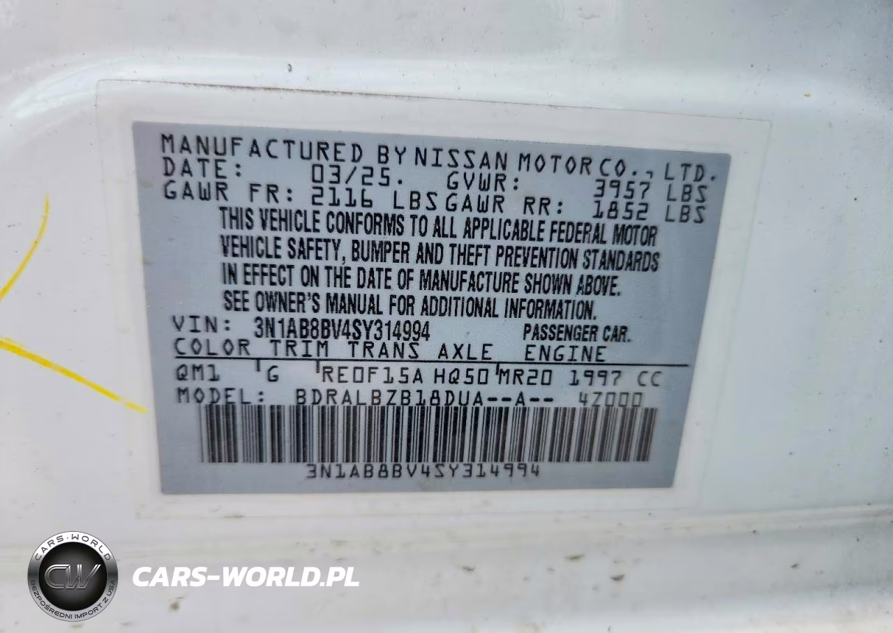 2025 Nissan Sentra S VIN:3N1AB8BV4SY314994 - 12