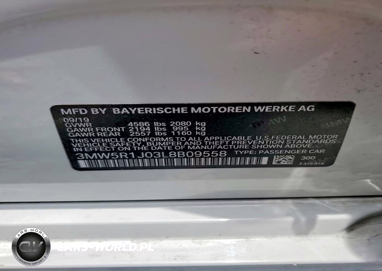 2020 BMW 330I VIN:3MW5R1J03L8B09558 - 13