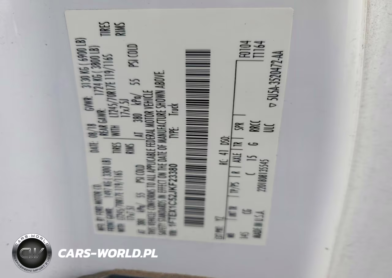 FORD F150 SUPER VIN:1FTEX1C52JKF23380 - 12