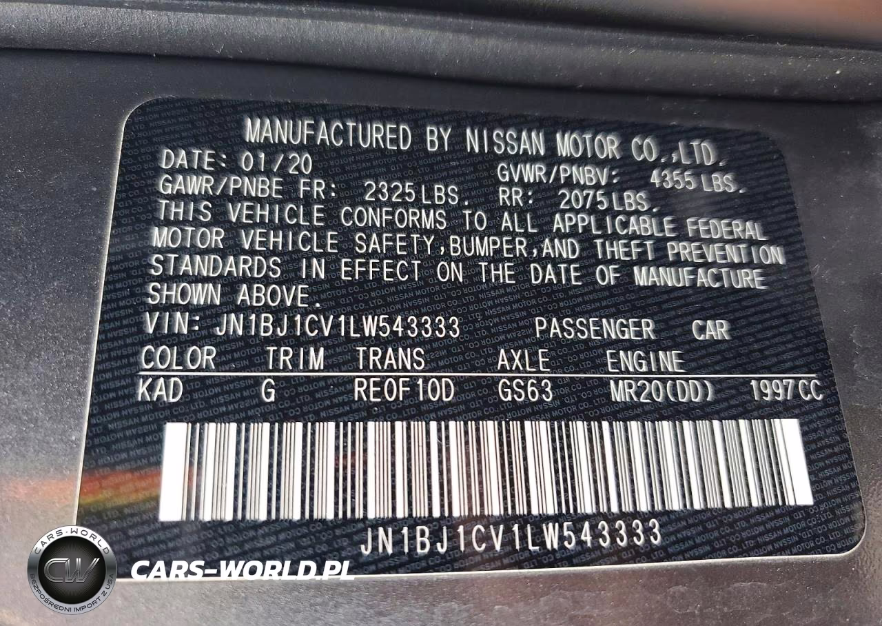 2020 Nissan Rogue Sport S VIN:JN1BJ1CV1LW543333 - 13