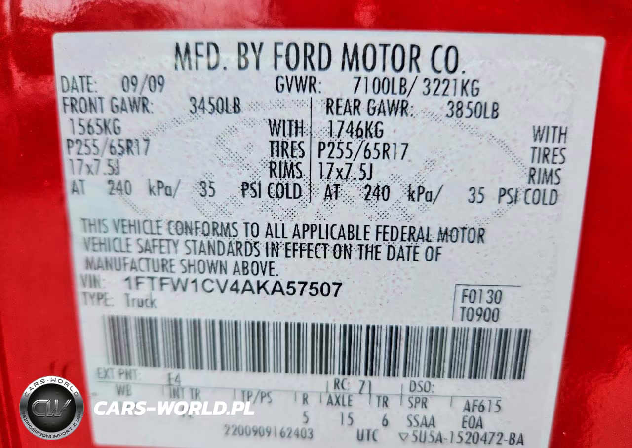 2010 Ford F150 Supercrew VIN:1FTFW1CV4AKA57507 - 12