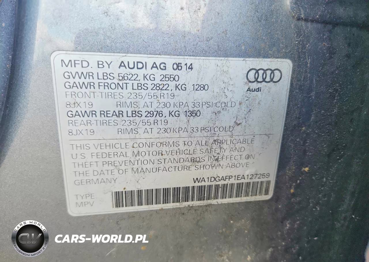 2014 Audi Q5 Premium Plus VIN:WA1DGAFP1EA127259 - 13