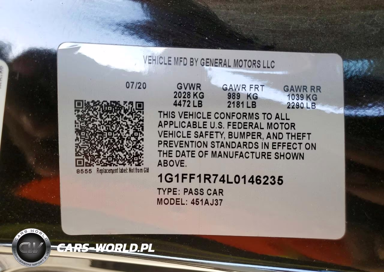 2020 Chevrolet Camaro Lz VIN:1G1FF1R74L0146235 - 12
