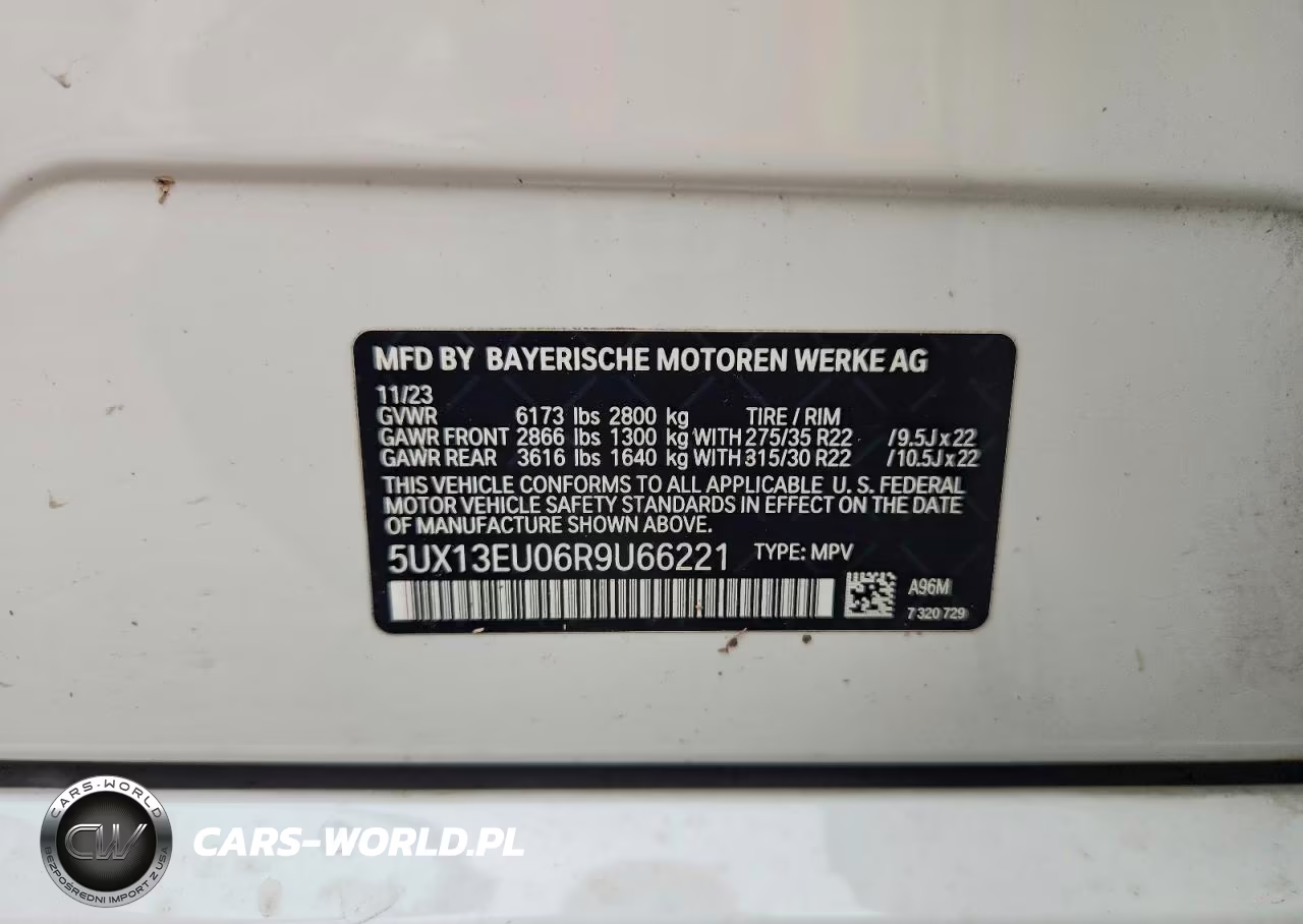 2024 BMW X5 Sdrive 40I VIN:5UX13EU06R9U66221 - 14