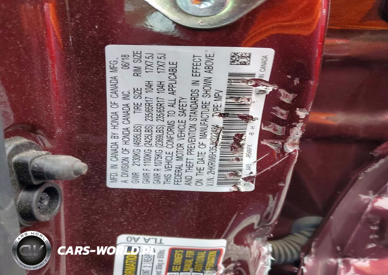 2018 Honda Cr-V Lx VIN:2HKRW6H35JH222464 - 13