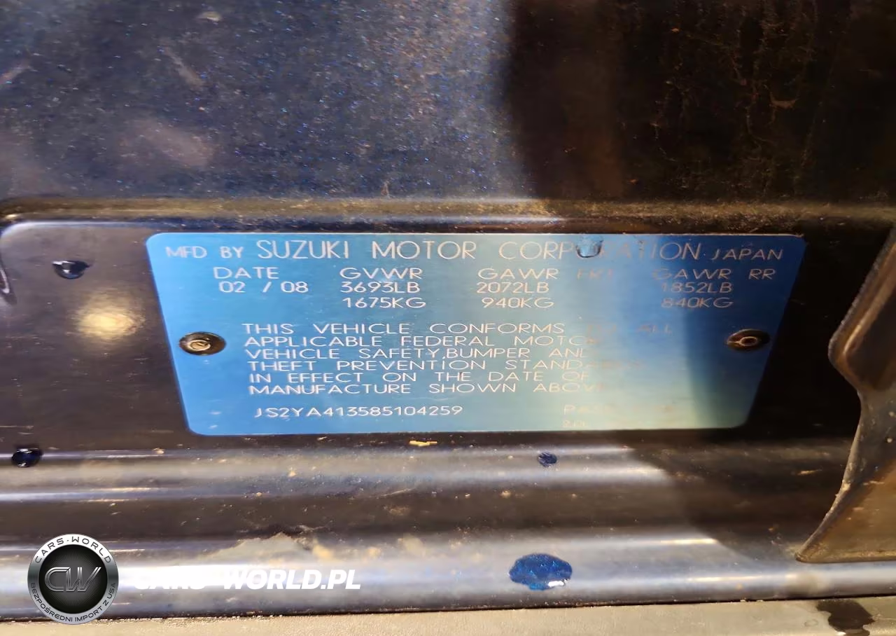 2008 Suzuki Sx4 Base VIN:JS2YA413585104259 - 12