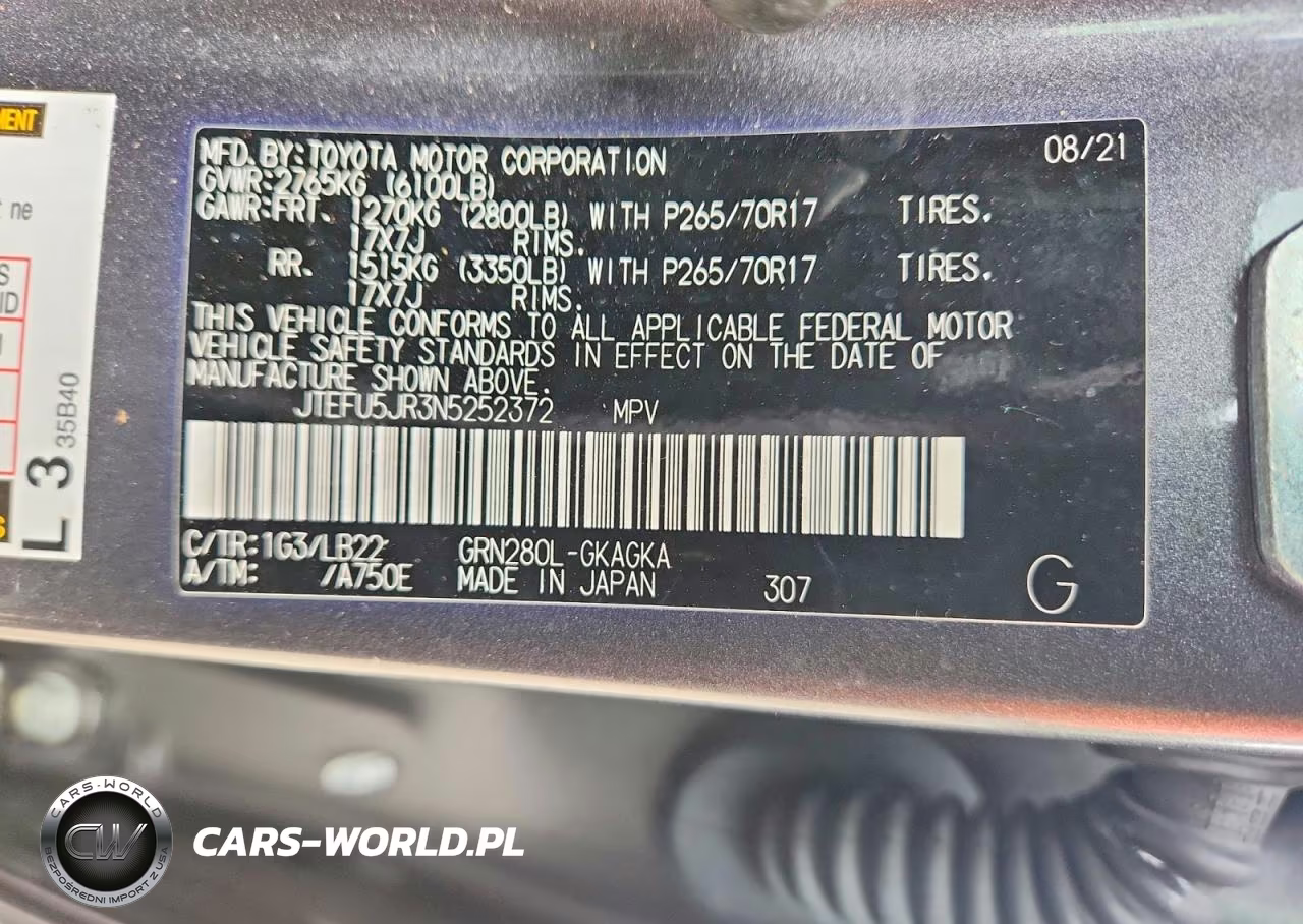 2022 Toyota 4Runner Sr5 Premium VIN:JTEFU5JR3N5252372 - 14