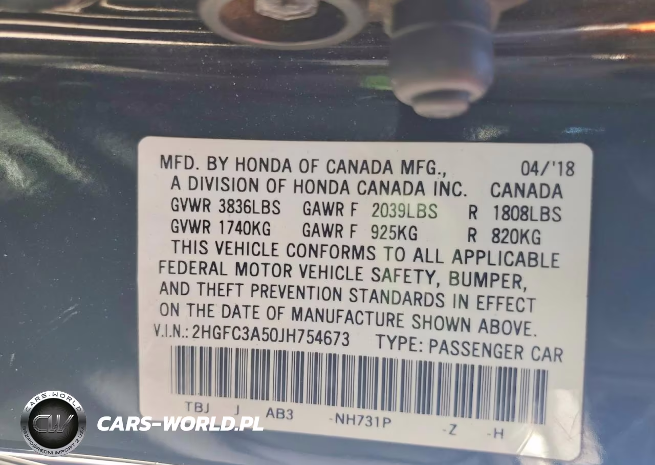 2018 Honda Civic Si VIN:2HGFC3A50JH754673 - 12
