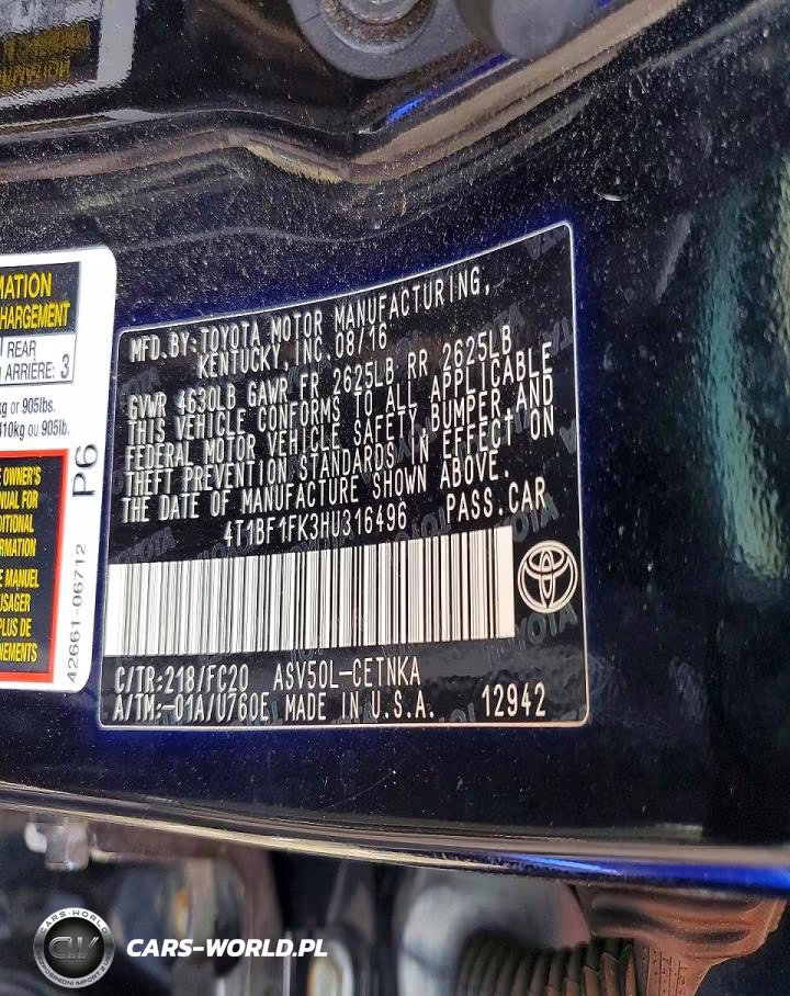 2017 Toyota Camry Le VIN:4T1BF1FK3HU316496 - 12