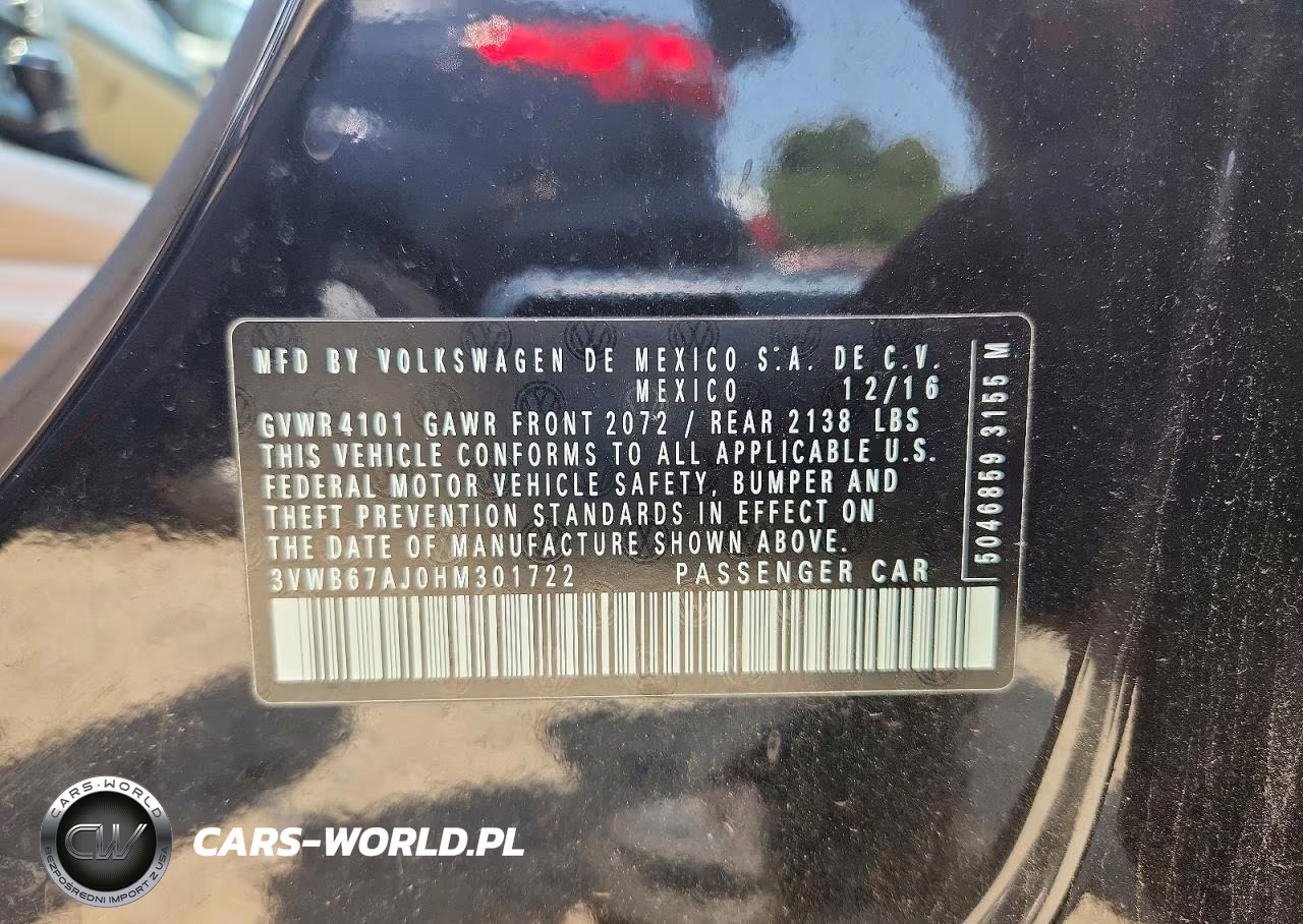 2017 Volkswagen Jetta Se VIN:3VWB67AJ0HM301722 - 12