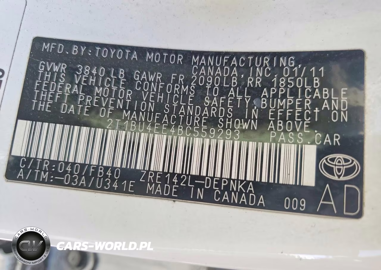 2011 Toyota Corolla Le VIN:2T1BU4EE4BC559293 - 12