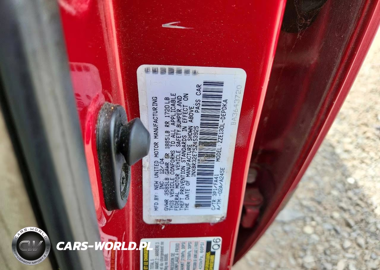 2005 Toyota Corolla Ce VIN:1NXBR32E75Z453925 - 12