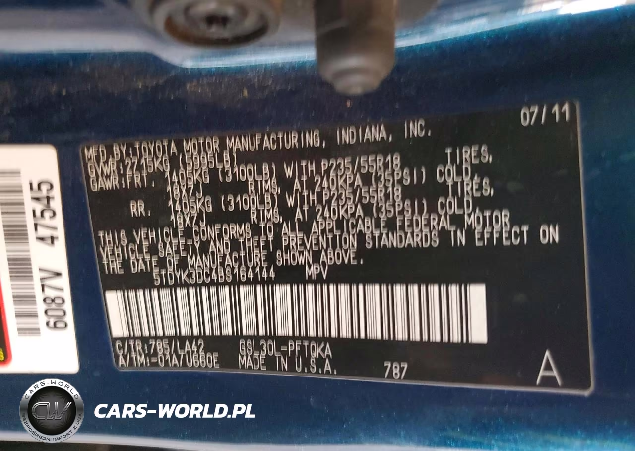 2011 Toyota Sieanna VIN:5TDYK3DC4BS164144 - 13