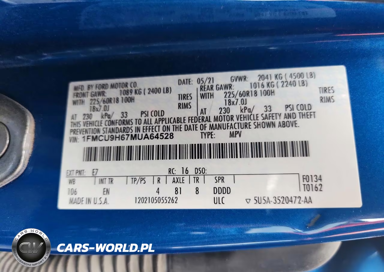 2021 Ford Escape Sel VIN:1FMCU9H67MUA64528 - 13