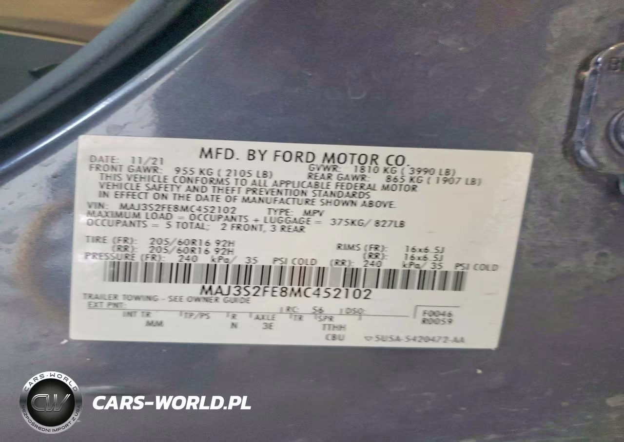 2021 Ford Ecosport S VIN:MAJ3S2FE8MC452102 - 12