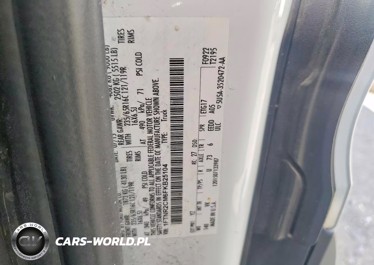 2015 Ford Transit T-250 VIN:1FTNR2CM6FKB25104 - 13