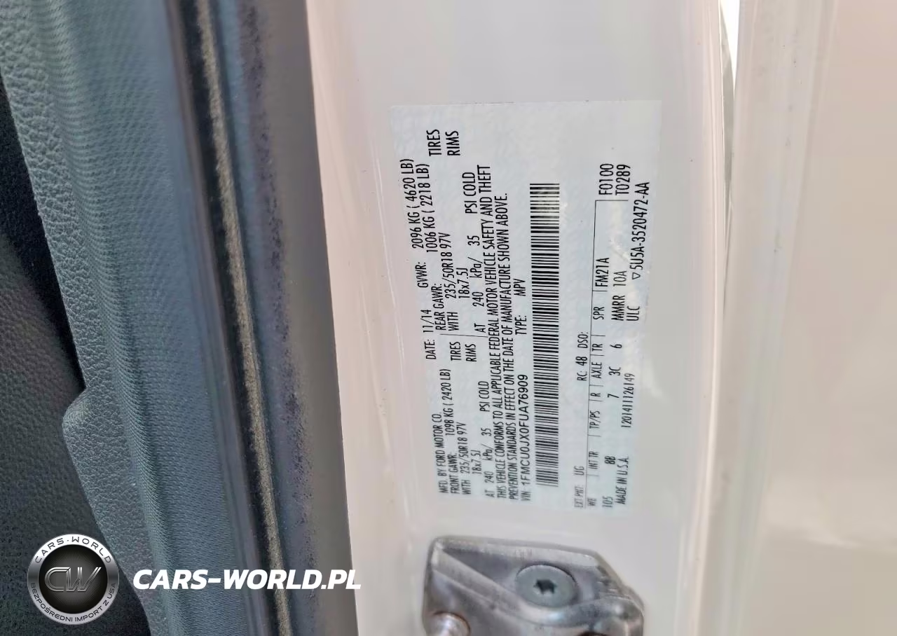2015 Ford Escape Titanium VIN:1FMCU0JX0FUA76909 - 13