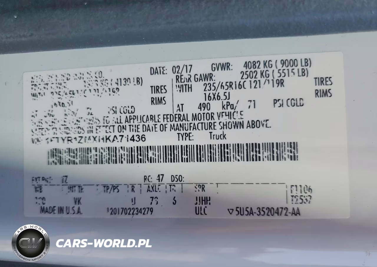 2017 Ford Transit 250 Delivery Van VIN:1FTYR1ZMXHKA71436 - 14
