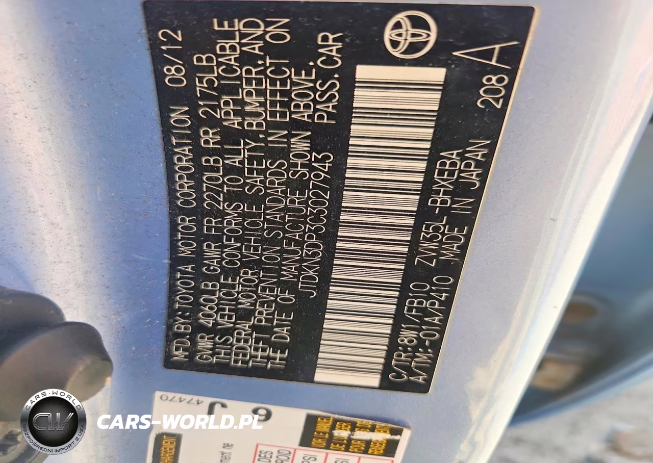 2012 Toyota Prius Plug-In Hybrid Base VIN:JTDKN3DP3C3027943 - 13